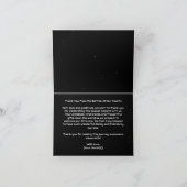 可愛いコズミックナイトブルーバルーン星空の赤ちゃんシャワー サンキューカード (内部)