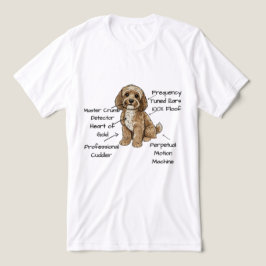可愛いコッカプーの解剖図 犬好きへのギフト トライブレンドTシャツ