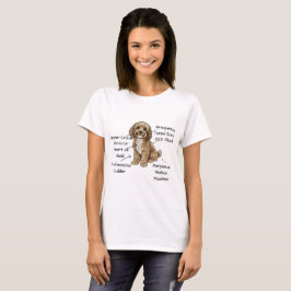 可愛いコッカプーの解剖学図 犬好きへのギフト Tシャツ