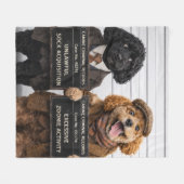 可愛いコッカプー 掛け布団 | 犬の飼い主へのギフト フリースブランケット (正面(横))