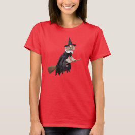可愛いコッカー・スパニエル魔女 Tシャツ