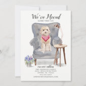 可愛いコックポウドッグ引っ越しました移動告知 案内状 (正面)