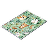 可愛いコテージコアグリーンフィールド磁気フレーム ノートブック (左側)