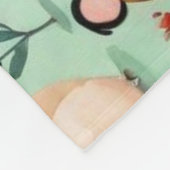 可愛いコテージコアグリーンフィールド磁気フレーム フリースブランケット (角)