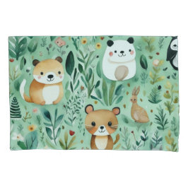 可愛いコテージコアグリーンフィールド磁気フレーム 枕カバー