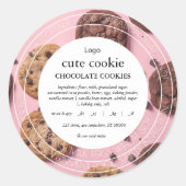 可愛いコテージフードローレーベル ラウンドシール (正面)