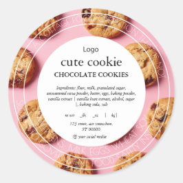 可愛いコテージフードローレーベル ラウンドシール