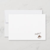 可愛いコパーソナライズされたーヒー好きミニマル ノートカード (裏面)