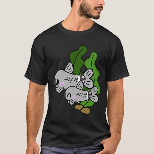 可愛いコリドラス・ハスタトゥス ペア Tシャツ (正面)