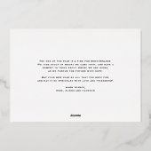 可愛いコルギとストリングライト写真ハッピーハヌカー 箔シーズンカード (裏面)