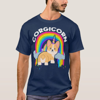 可愛いコルギコルニコーンレインボウコルギオーナー–769 Tシャツ