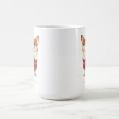 可愛いコルギドッグウォータカラークリスマスパーソナライズされた コーヒーマグカップ (中央)