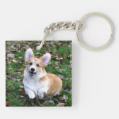 可愛いコルギ犬が飛び跳ねる キーホルダー (裏面)