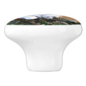 可愛いコルギ犬が飛び跳ねる セラミックノブ (側面)