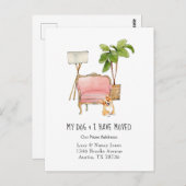 可愛いコルギ「私の犬と私は移動した」動いている葉書 ポストカード (正面/裏面)