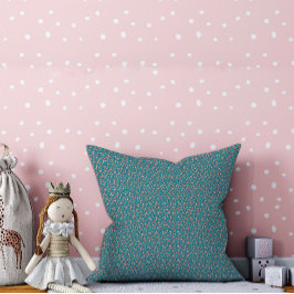 可愛いコンテンポラリー蝶鮮やか柄ティール（緑がかった色） クッション