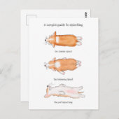 可愛いコーギの子犬のガイドsplootingはがき ポストカード (正面/裏面)