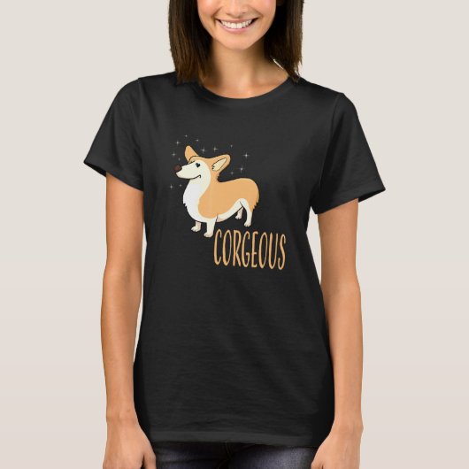 可愛いコーギー Tシャツ (正面)
