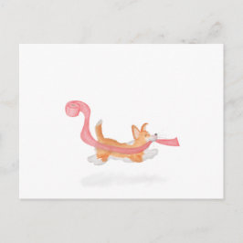 可愛いコーギ子犬の盗みトイレ転がの葉書 ポストカード