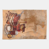 可愛いコーヒーキッチンデコ キッチンタオル (横)