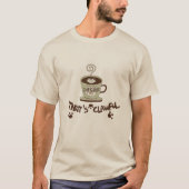 可愛いコーヒーキャットティー Tシャツ (正面)