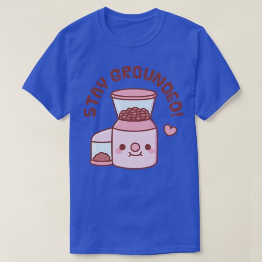 可愛いコーヒーグラインダーステイ接地パン Tシャツ (デザイン正面)