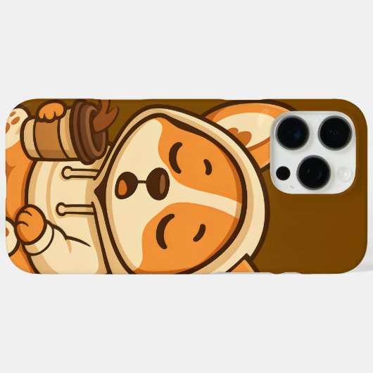 可愛いコーヒーコーギ – かわいいドッグケース Case-Mate iPhoneケース (裏面 (横))