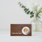 可愛いコーヒーショップのコーヒー豆 名刺 (スタンド正面)