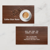 可愛いコーヒーショップのコーヒー豆 名刺 (正面/裏面)