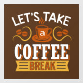 可愛いコーヒーショップ単語artウィンドウズラッキング ウィンドウサイン (シート)