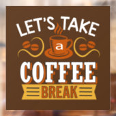 可愛いコーヒーショップ単語artウィンドウズラッキング ウィンドウサイン (シート2)