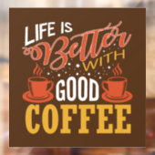 可愛いコーヒーショップ単語artウィンドウズラッキング ウィンドウサイン (シート2)