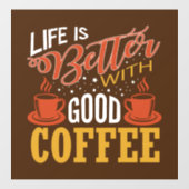 可愛いコーヒーショップ単語artウィンドウズラッキング ウィンドウサイン (シート)