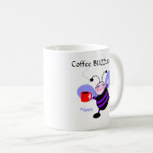 可愛いコーヒーバズ漫画パープルワーカーミツバチ コーヒーマグカップ (正面右)