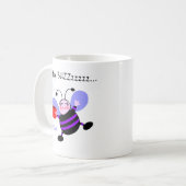 可愛いコーヒーバズ漫画パープルワーカーミツバチ コーヒーマグカップ (正面左)