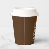 可愛いコーヒーバーフレンドのワードアート 紙コップ (右)