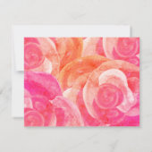 可愛いコーラルオレンジ、ピンクロースバルミツワー日付 招待状 (裏面)