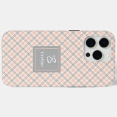 可愛いコーラルグレイiPhoneケース トレンディクリアデザイン Case-Mate iPhoneケース (裏面 (横))