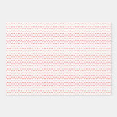 可愛いコーラルレッドピンクアクアブルーフローラアートパターン ラッピングペーパーシート (正面2)