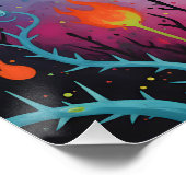 可愛いゴシックのハイブリッド不気味-ファンタジーナイトクリーチャー ポスター (コーナー)