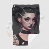 可愛いゴシックガールとバンス&タトゥー ゴルフタオル (インサイチュ)