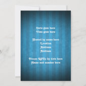 可愛いゴシックスカルブルーとブラック5x7誕生日 招待状 (裏面)