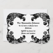 可愛いゴシックスカル卒業式パーティー 招待状 (裏面)