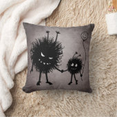 可愛いゴシックファミリー母子 クッション (ブランケット)