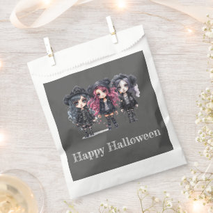 可愛いゴシック少女3人 ハッピーハロウィン フェイバーバッグ