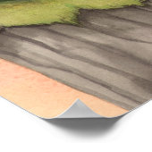 可愛いゴシック様式の大目フェアリー&ドラゴンファンタジーアート ポスター (角)