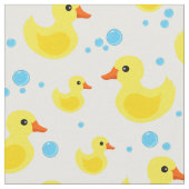 可愛いゴム鴨の模様生地 ファブリック (クローズアップ)