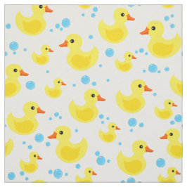 可愛いゴム鴨の模様生地 ファブリック