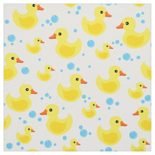 可愛いゴム鴨の模様生地 ファブリック (見本)