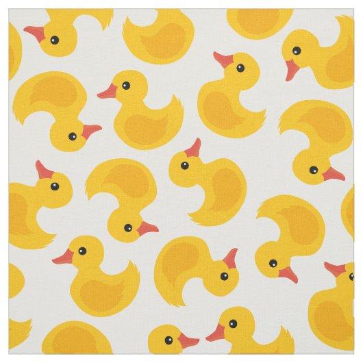 可愛いゴム鴨の模様生地 ファブリック (見本)